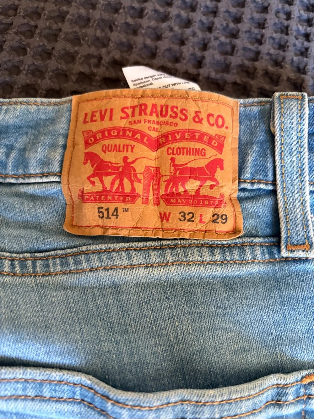 Levi's 514 32x29 Light Blue Straight Men's Jeans